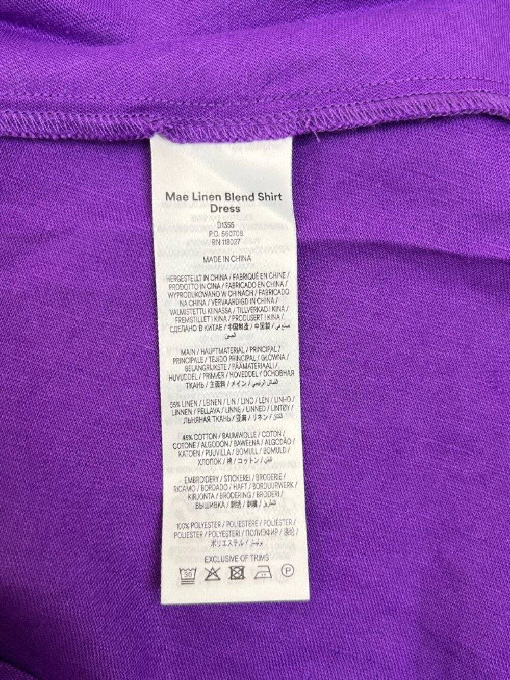 $398 NWOT Boden Mae Embroidered Linen Blend Long Sleeves Midi Dress Size 10 - Picture 15 of 16